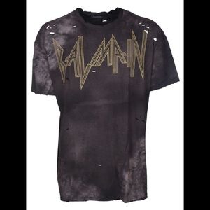 Oversized distressed Balmain T-shirt